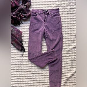 Afends. Purple corduroy jeans. SIZE: 4.